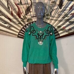 80s Embellished Sweater, S / M